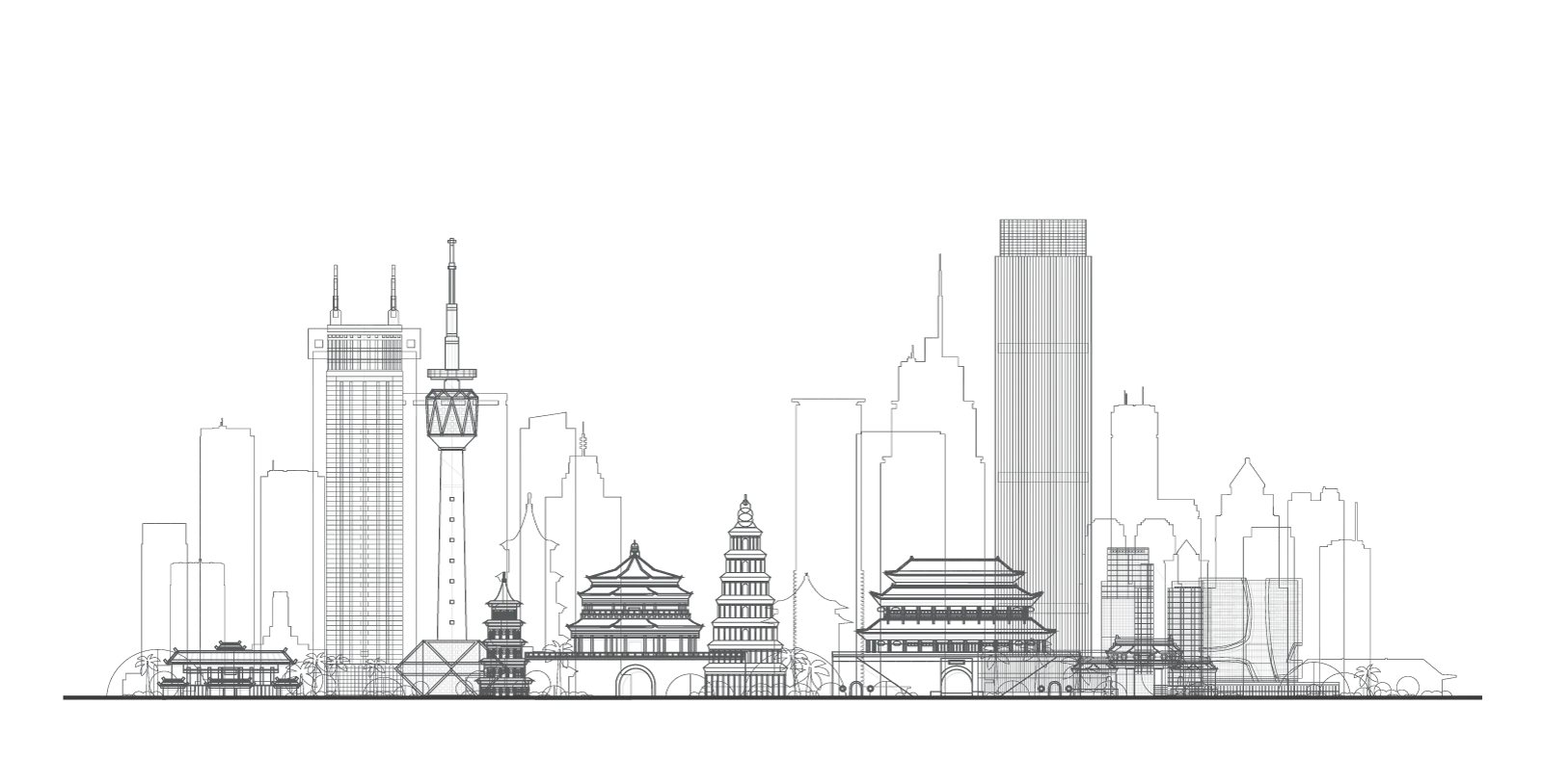 Background China Skyline